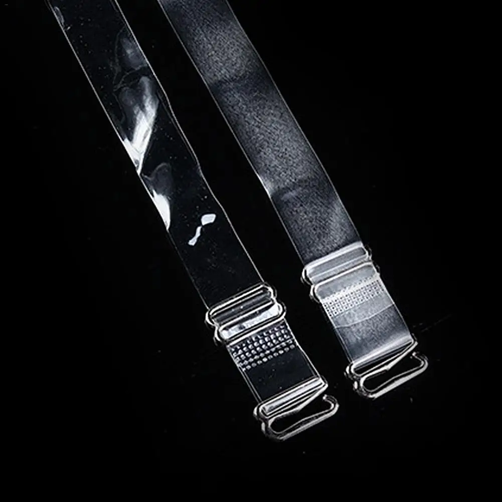 1.5CM Bra Strap Transparent Matte Shoulder with Steel Buckle Invisible Non-slip Tube Top Underwear |