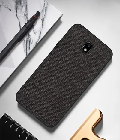 black Для samsung Galaxy J5 чехол мягкий силиконовый край Роскошные тряпичный чехол для samsung J7 J3 чехол для samsung A5 A3 A7 крышка - Цвет: black