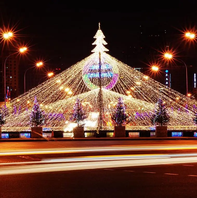 220V 50M 400 Leds гирлянда для праздника сказочные огни Рождественские Свадебная