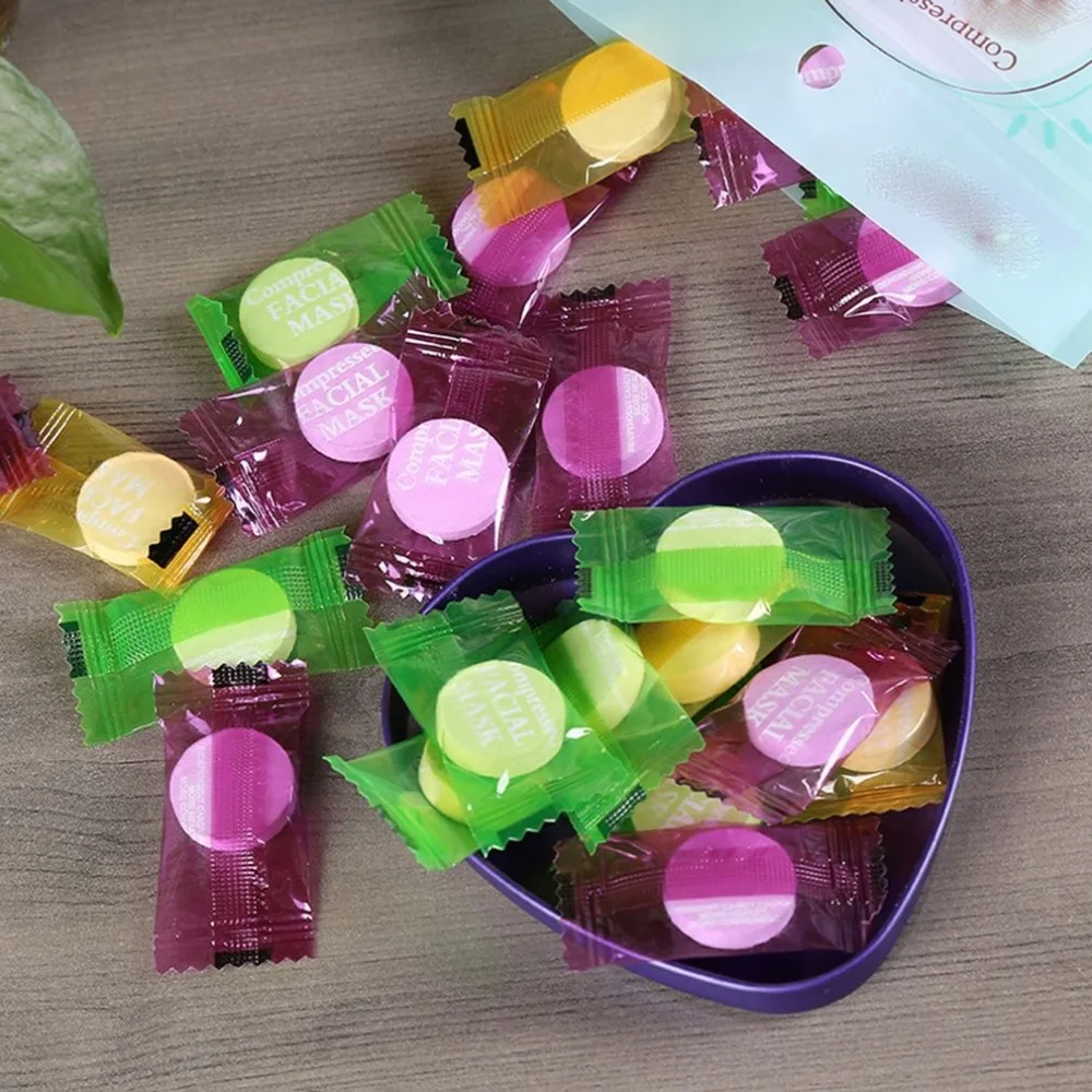 30 шт. DIY сжатая маска для лица женщин Красота одноразовая бумага натуральный уход