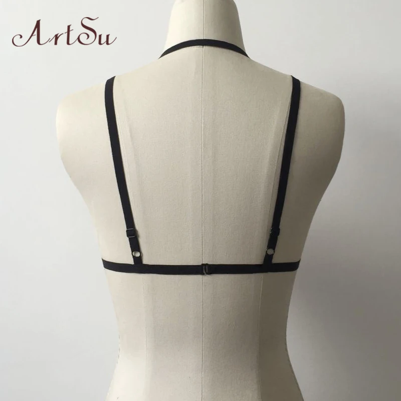 ArtSu сексуальный чокер кружевной топ Цветочная вышивка отжимать Bralette женские