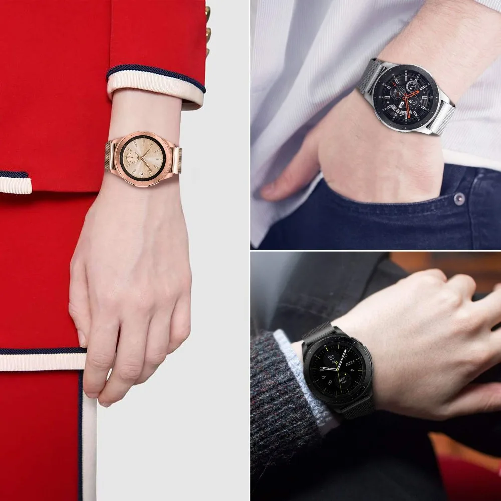 Миланский ремешок для samsung Galaxy часы 46mm/42mm/активность группы Шестерни S3