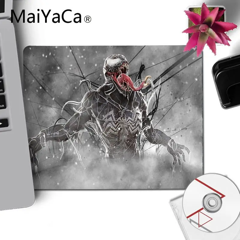 No Lock Edge18x22cm Maiyaca Marvel Venom комфортный маленький коврик для мыши игровой резиновый коврик для мыши ПК компьютерный игровой коврик для мышки с аниме коврики для мыши - Цвет: No Lock Edge18x22cm