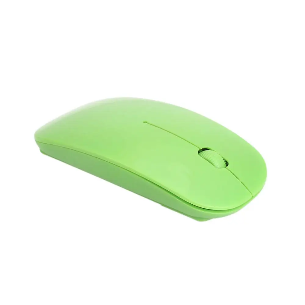 Зеленый Amzdeal беспроводная мышь 2,4 ГГц 10 м 1200 dpi оптическая игровая мышь портативная ультра тонкая компьютерная планшет Mac - Цвет: Зеленый