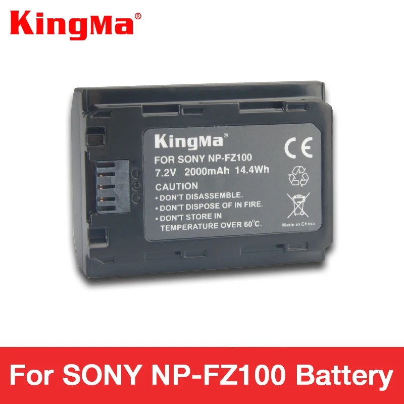 KingMa 3 шт. NP FZ100 NPFZ100 батарея для Sony Alpha a9 a7R III A7R MARK a7 A7 9 9S 9R|Цифровые аккумуляторы| |