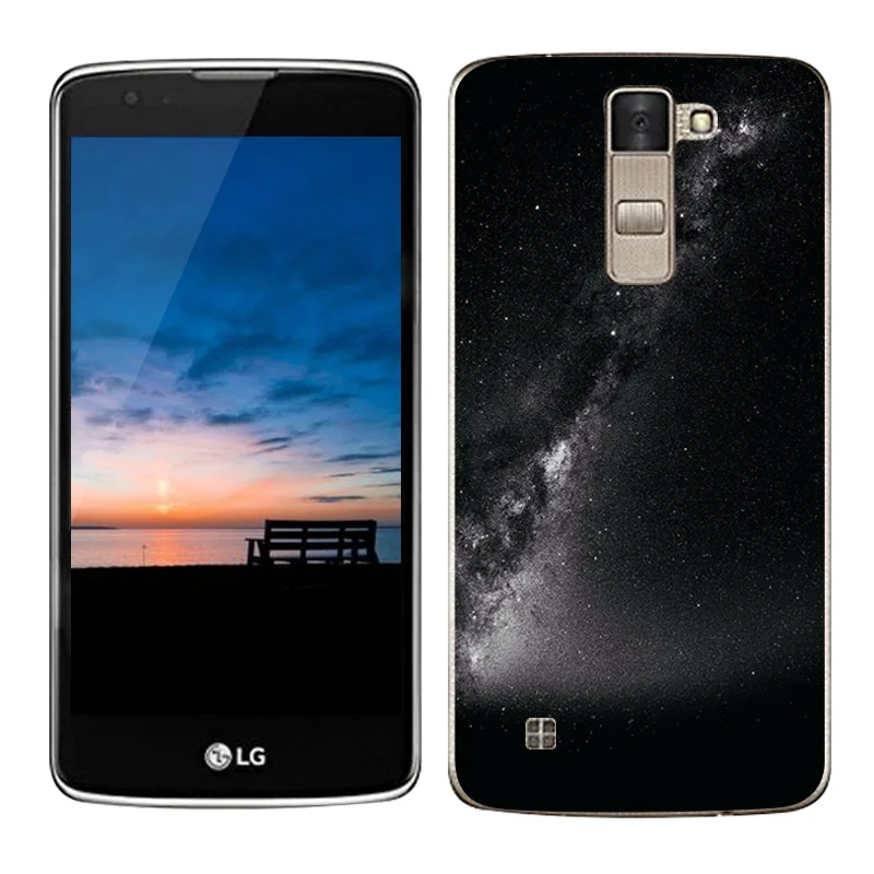 Роскошный чехол для LG K8 Lte K350 K350E K350N покрывает спящий окрашенный Силиконовый ТПУ
