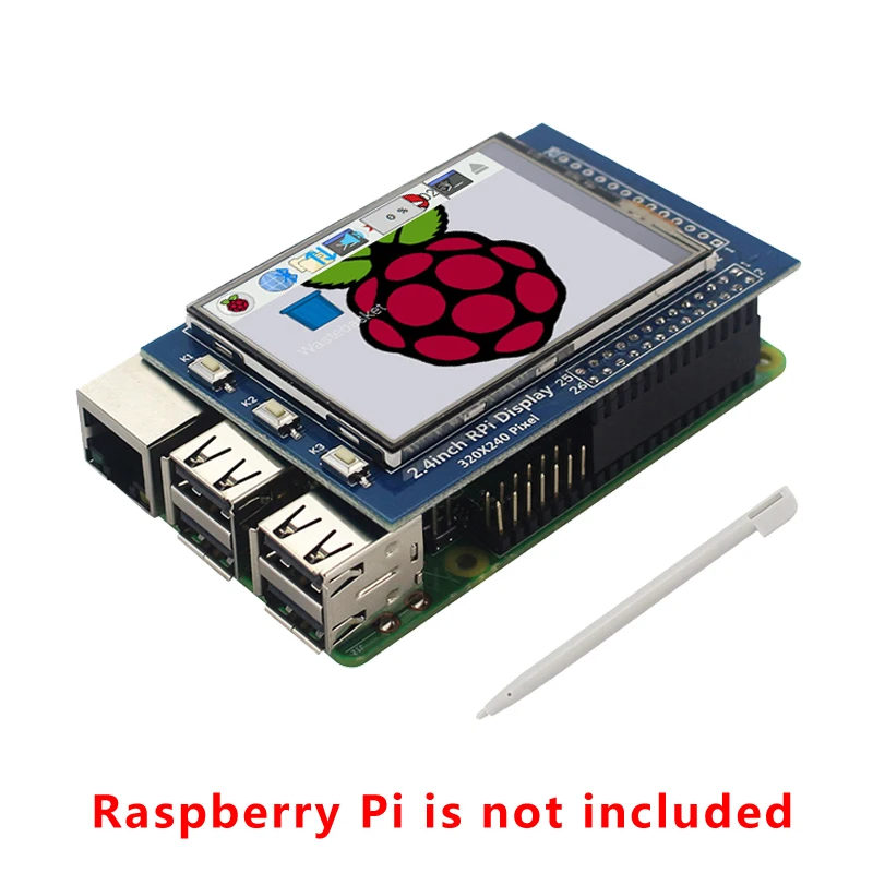 Raspberry Pi 4 дисплей 2 4/2 8 дюйма сенсорный экран 3 320*240 TFT ЖК для Model B 3B Plus|Аксессуары