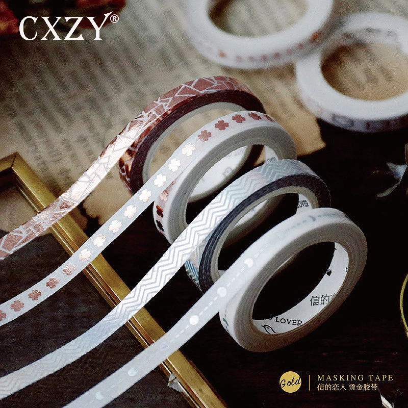 CXZY розово Золотая фольга фотолента декоративная Маскировка сделай сам