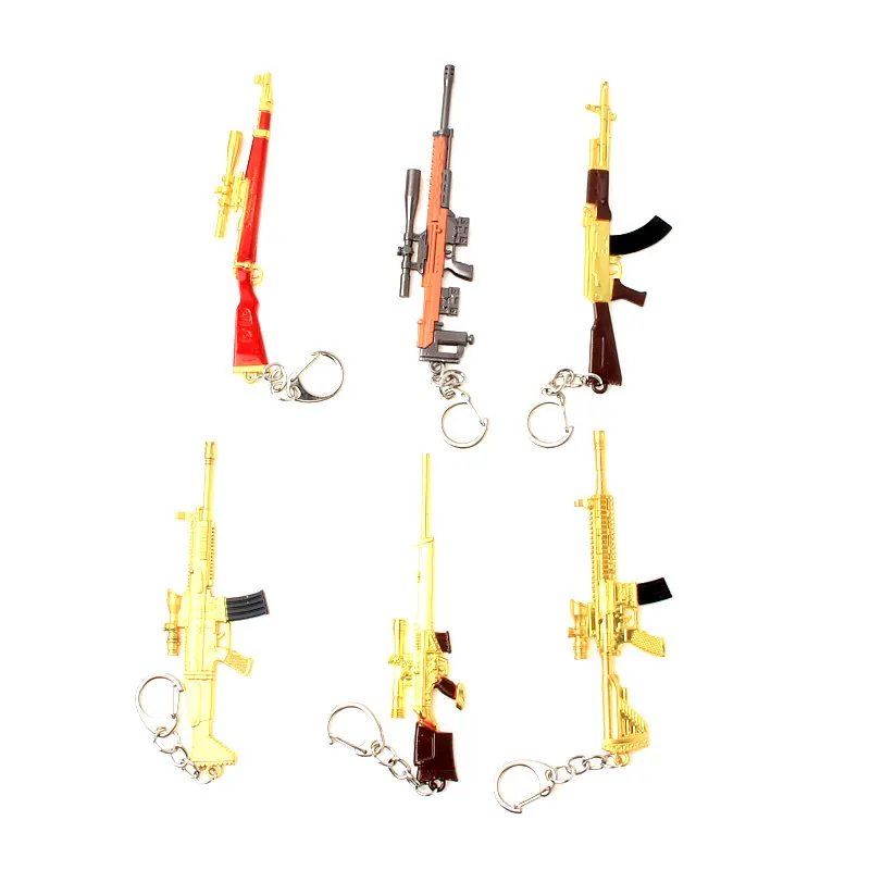 Лидер продаж новинка брелок для ключей M416 Gold Counter Strike Gun AK47 с подвеской снайпера