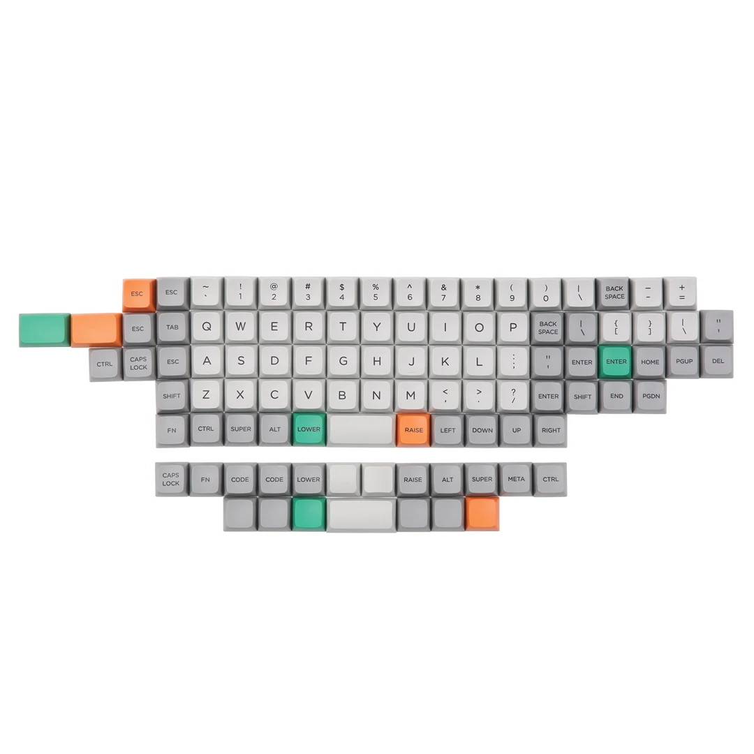 В наличии большой Bang MDA профиль Ortholinear Keycaps 101 ключ краситель подложка толстый PBT Fit