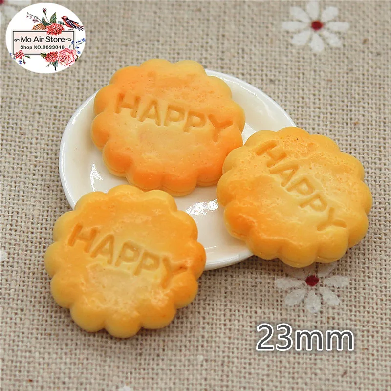 

10PCS Cookies Dessert Resin Flat back Cabochon Miniature food Art Supply Decoration Charm