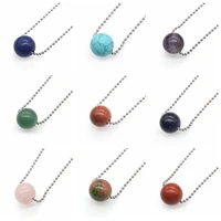 2018 fashion jewelry hole beads natural gem adjustable bead necklace unisex