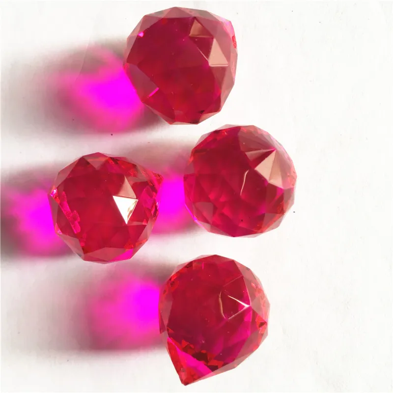 Большие продажи 65 шт./лот фуксия 20 мм хрустальные шары призмы для люстр кулон