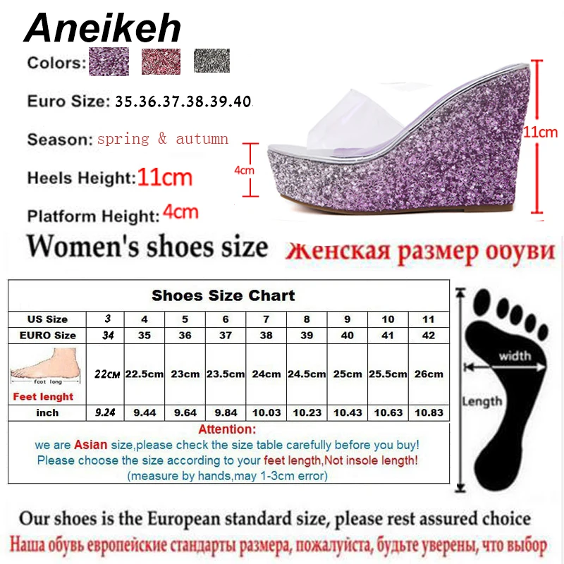 Aneikeh/ г. летние сандалии, шлепанцы, модная базовая обувь на танкетке, обувь на высоком каблуке, женские шлепанцы с открытым носком, женская обувь
