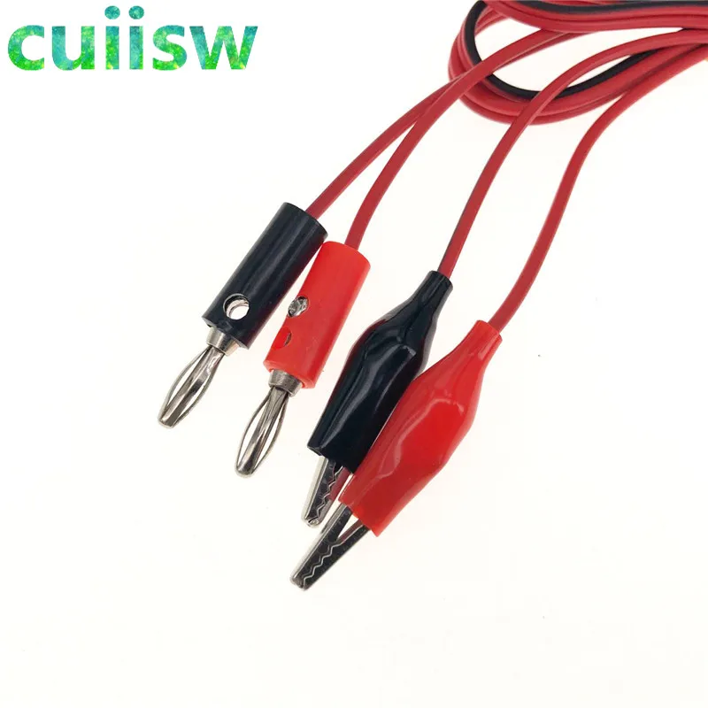 1 пара испытательных шнуров типа крокодил зажим для штекера банан тестирования