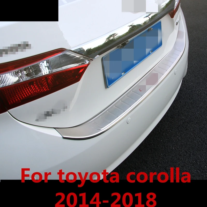 Для toyota corolla 2014 2018 нержавеющая сталь наружный интерьер задний багажник бампер
