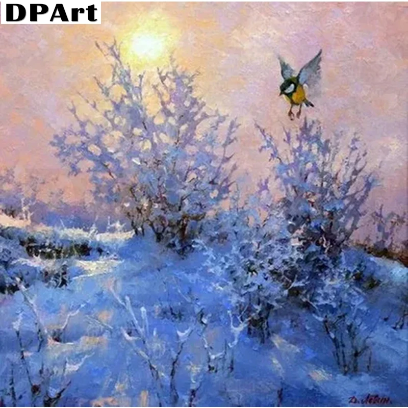Алмазная живопись квадратная/круглая алмазная дрель снежное дерево 5D вышивка