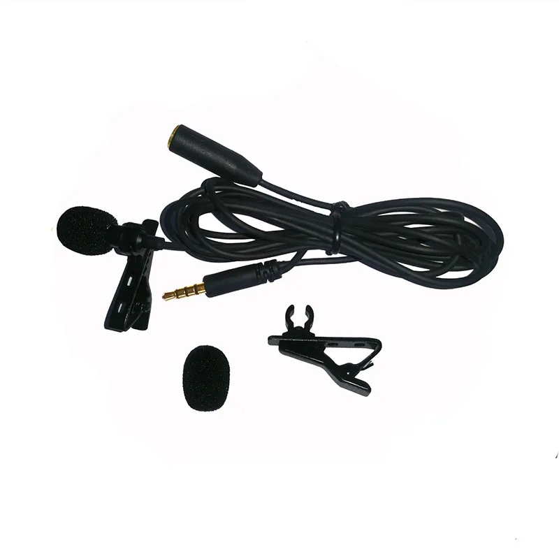 Портативный конденсаторный микрофон клип на лацкане Lavalier Mic проводной для iPhone