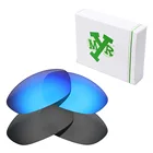 2 пары поляризованных сменных линз Mryok для солнцезащитных очков Oakley Twenty XX 2012 Stealth черного и голубого цвета