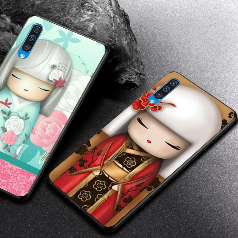 WEBBEDEPP kawaii японская кукла Kokeshi Мягкий ТПУ чехол для Samsung Galaxy S6 S7 Edge S8 S9 S10 Plus S10e |