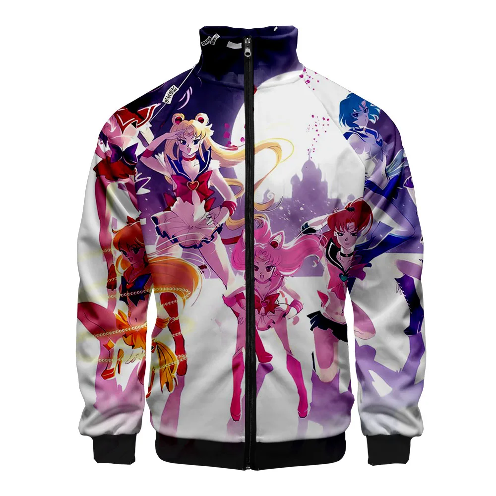 sailor moon 3D Zipper Jackets New Hot Sale Cool Coat Visual Impact Clothe 4XL Plus | Женская одежда