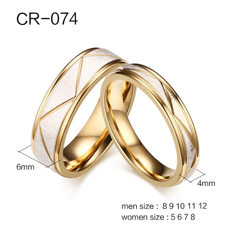 10 шт./лот оптовая продажа Обручальные кольца кольцо пару Нержавеющая сталь