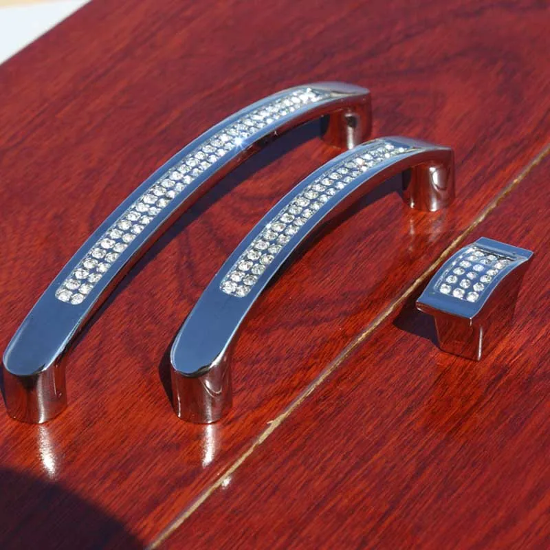 5 &quotмодные роскошные стразы дверные ручки для комода стеклянные хрустальные