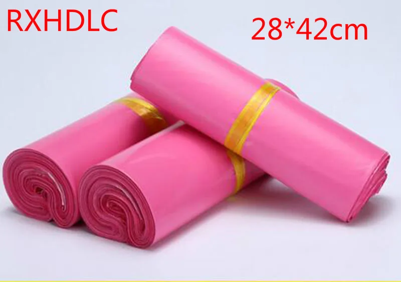 

28*42cm Poly Mailing Bags Pink Mailers Envelopes Shipping Bags Plastic Self Seal Mail Express Packaging Bag
