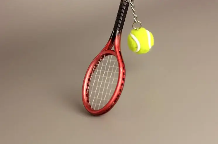 10 Keychains Wholesale Sporting Goods Mini Tennis Racket Keychain Creative Advertising Pendant | Украшения и аксессуары