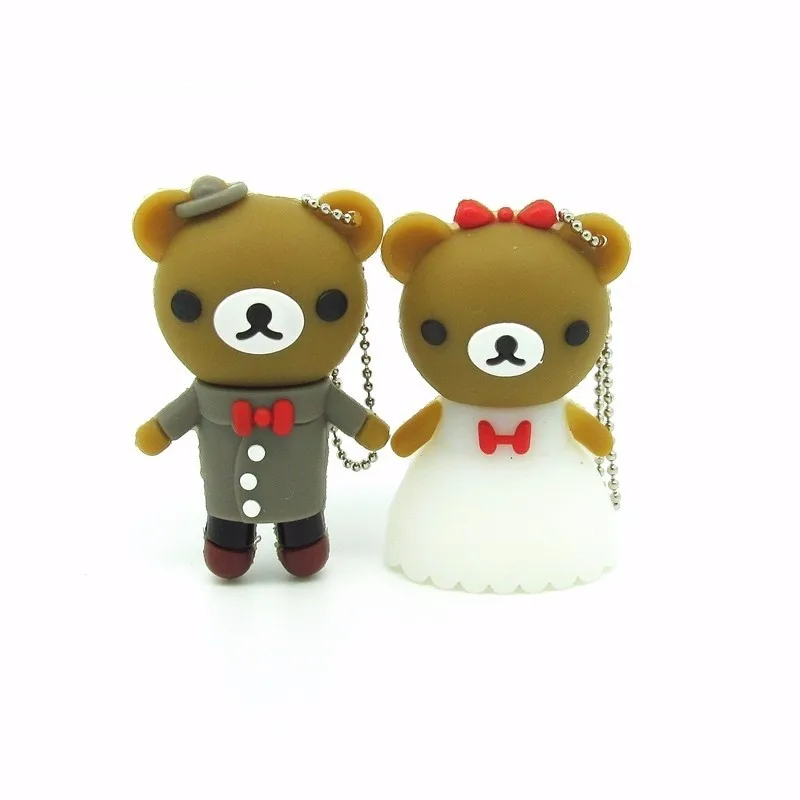 

Wedding gift cartoon bear usb flash drive 4G/8G/16G/32G pendrive memory stick u disk personalizado mini computer gift