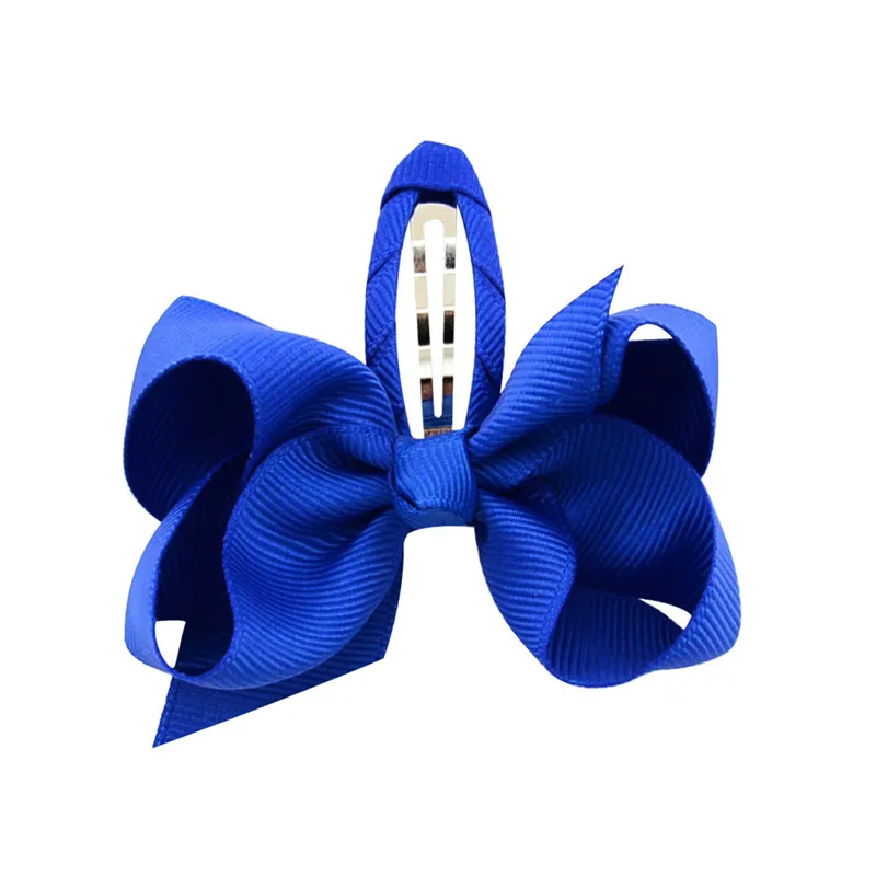 06 Blue Мельница лук ребенок шпилька Grosgrain ленты завернутый безопасности девушка Заколки для волос для девочек Hairclip дети контакты Головные уборы аксессуары для волос - Цвет: 06 Blue