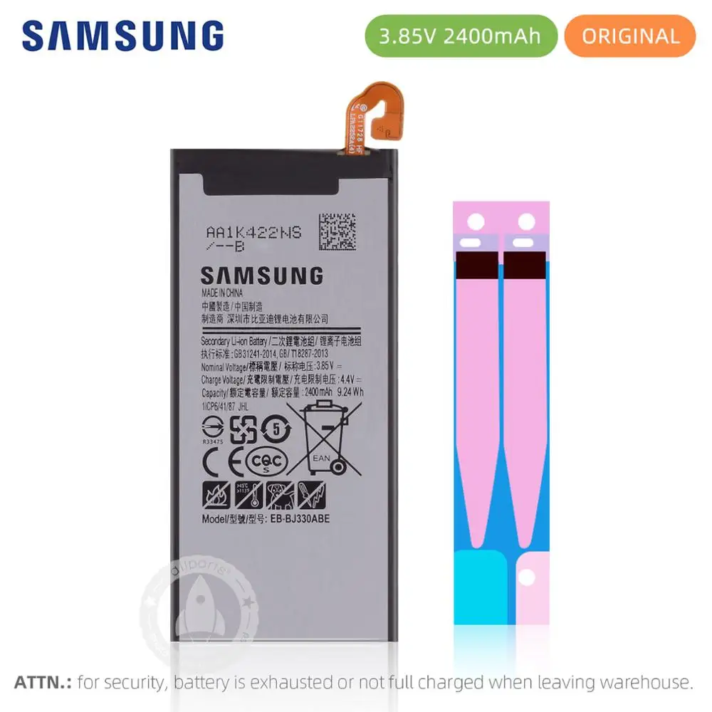 100% Оригинальный EB BJ330ABE батареи для Samsung GALAXY J3 2017 батарея SM J330 J3300 версия 2400mAh