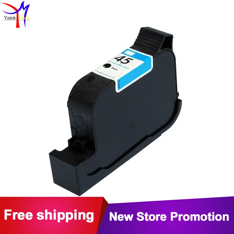 1PK 45 заменяемая картридж 51645A для HP45 плоттеры чернильный 720C 712 712c с пигментными