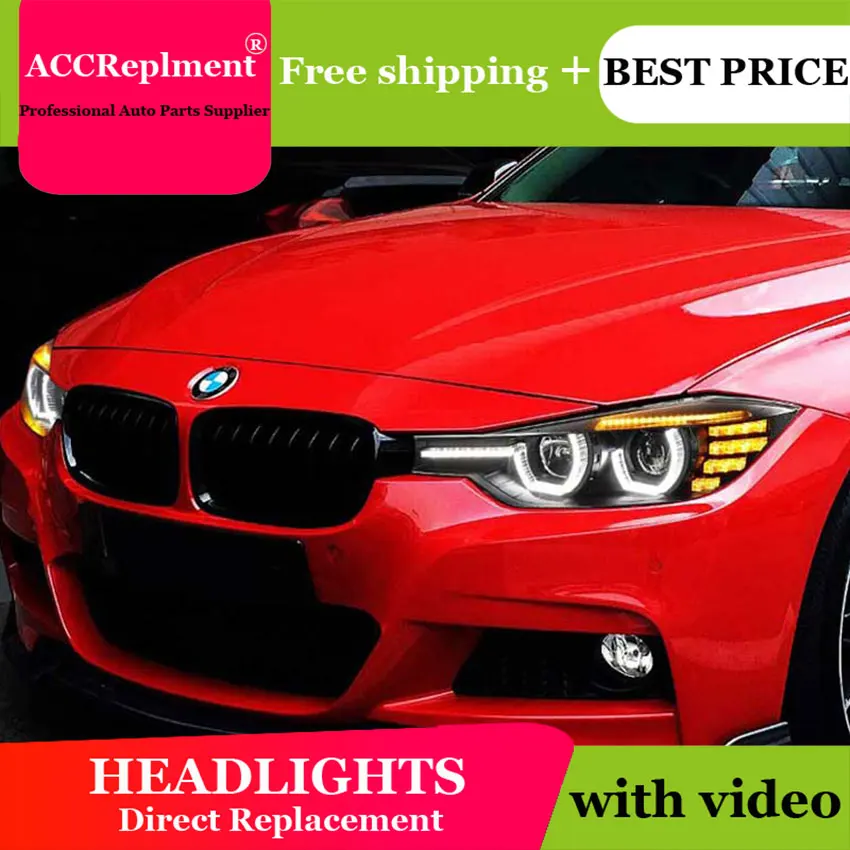 Тюнинг автомобилей для BMW F30 головной светильник s U глаза ангела 2013 2015