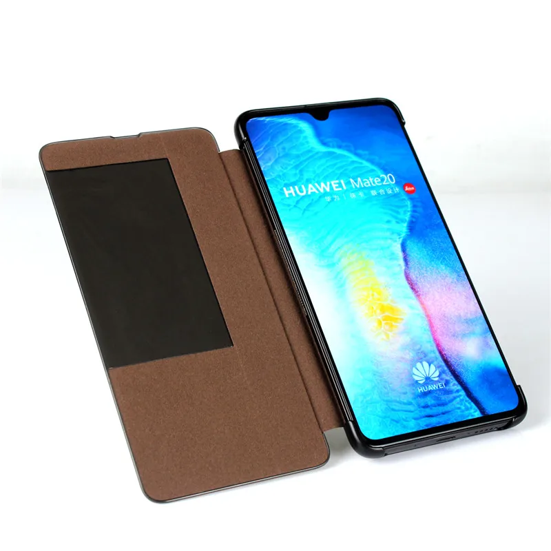 Флип чехол Windows View для Huawei Mate 20 кожаный Магнитный аксессуар мобильного телефона Pro
