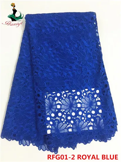 haniy RFG01-1 white embroidery designs african lace / High quality guipure chemical fabric hot sale | Дом и сад