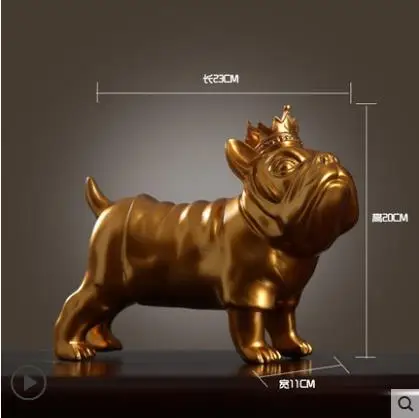 

Crown Bulldog Crafts Decoration, Office Home Living Room Decorations, Beautiful Animal Dogs, Birthday Christmas Gifts