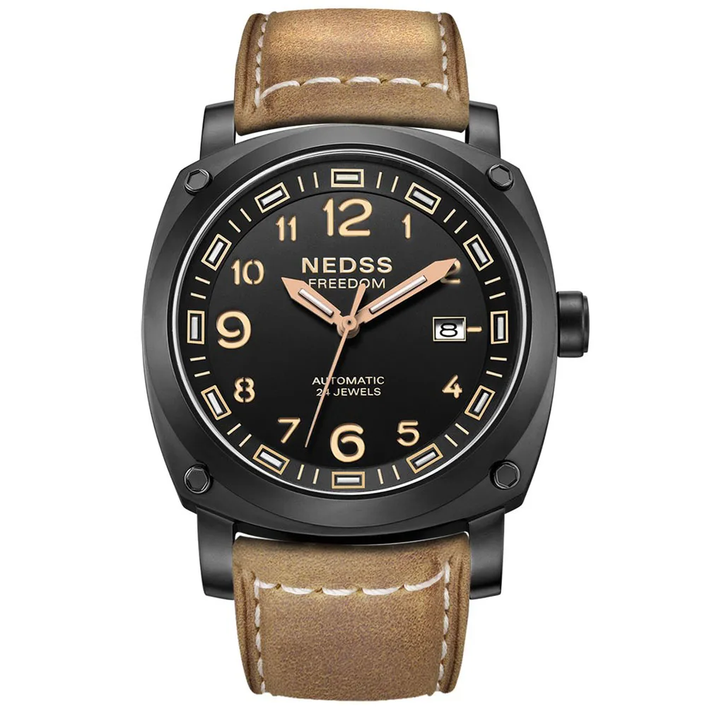 Часы ведущей марки NEDSS Swiss H3 с Тритием часы Citizen автоматическим механизмом