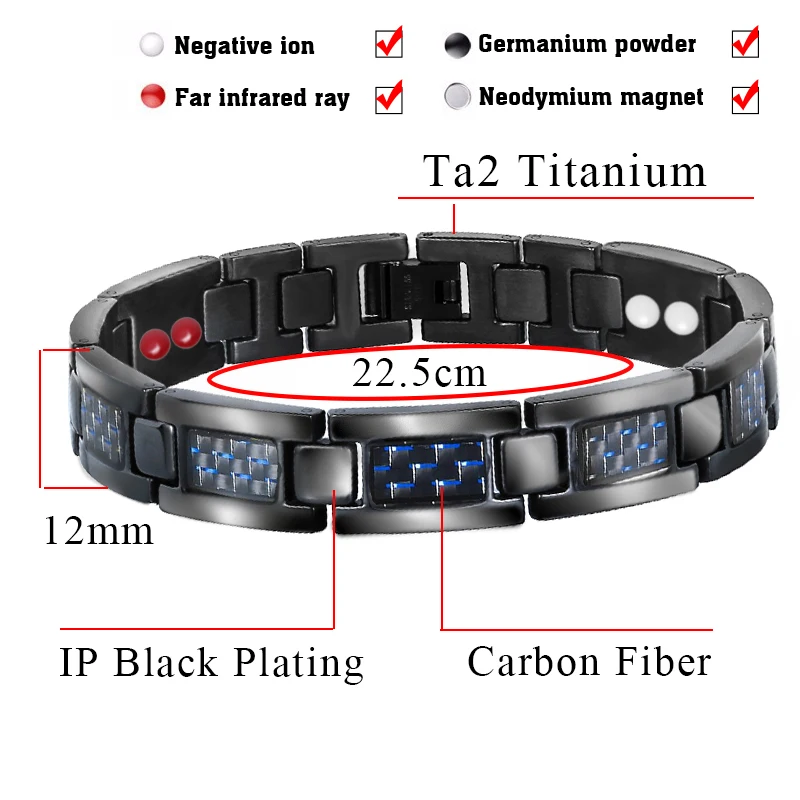 Прямая поставка модные браслеты и энергии Bio Healing титановый магнитный браслет для