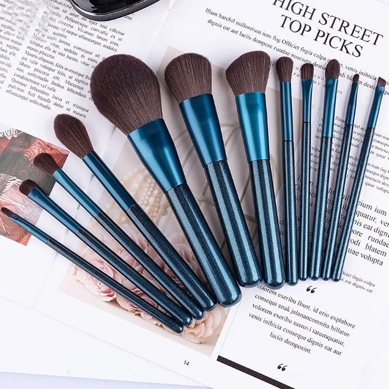 12 шт. кисти для макияжа пудра основа тени век набор кистей косметические pinceau