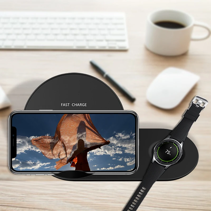 Беспроводное зарядное устройство Qi для iPhone 11X8 быстрая зарядка Samsung Gear S2 S3 galaxy S9 S8 |