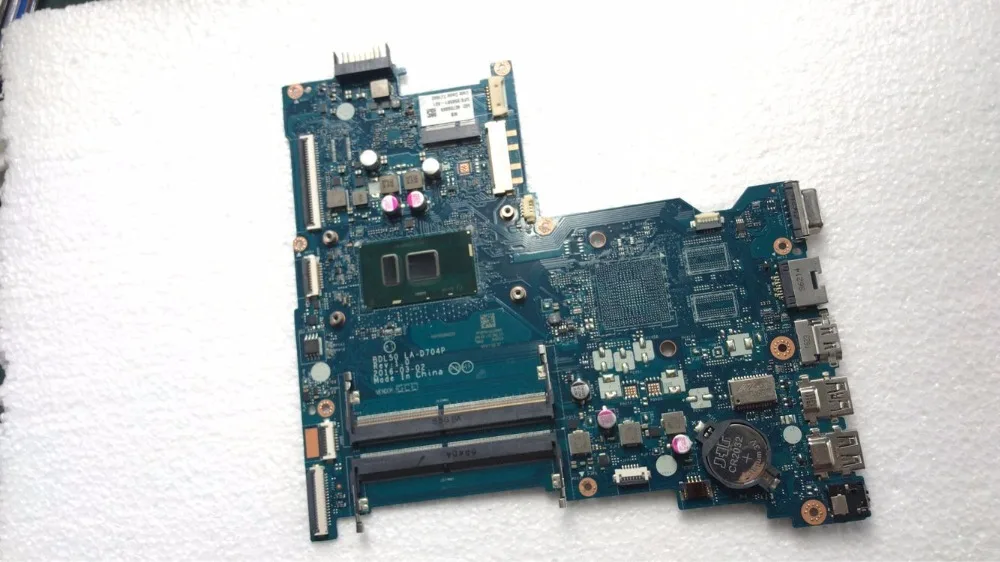 Abdo hp 15-AY 15-AC 250 G5 BDL50 LA-D704P Материнская плата ноутбука Процессор I5 6200U DDR4 Тесты ОК
