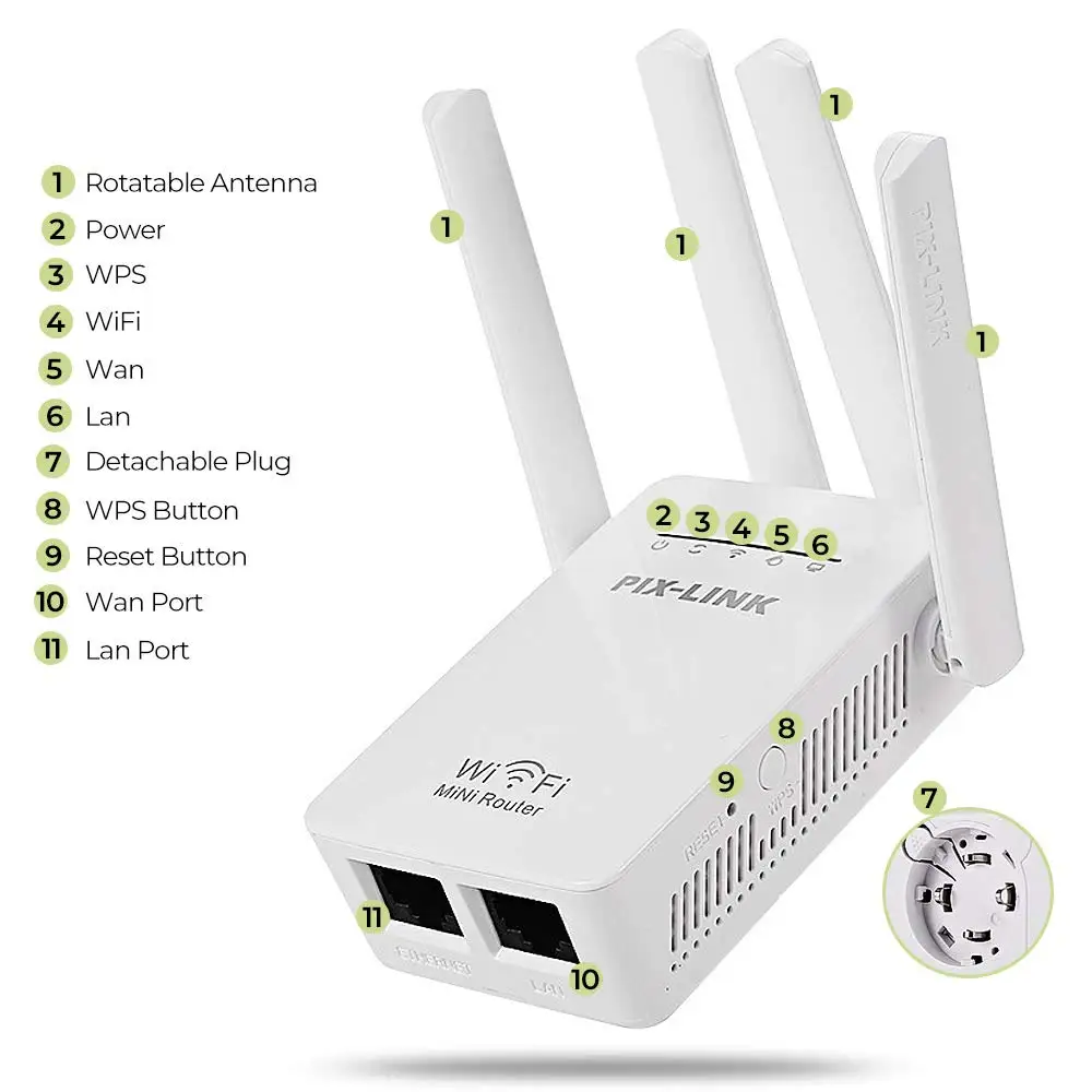 300 Мбит/с Wi fi удлинитель для головок Беспроводной ретранслятор большой дальности