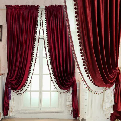 1pc curtain Итальянские бархатные занавески s для гостиной, спальни, кухни, американские Ультра-мягкие занавески, одноцветные утолщенные на заказ Оконные Занавески - Цвет: 1pc curtain