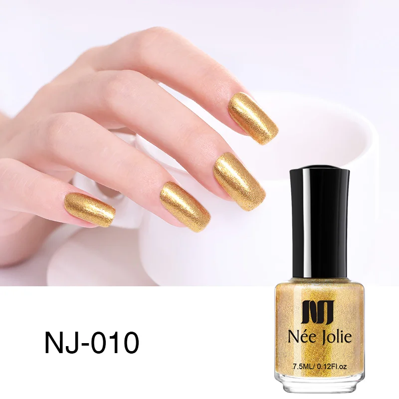 7.5ml NJ010 NEE JOLIE Блеск Мерцающий Блестящий лак для ногтей с блестками чистый цвет ногтей лак DIY маникюр Дизайн ногтей лак - Цвет: 7.5ml NJ010