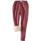 Брюки женские, плотные, вельветовые, с эластичной резинкой на талии