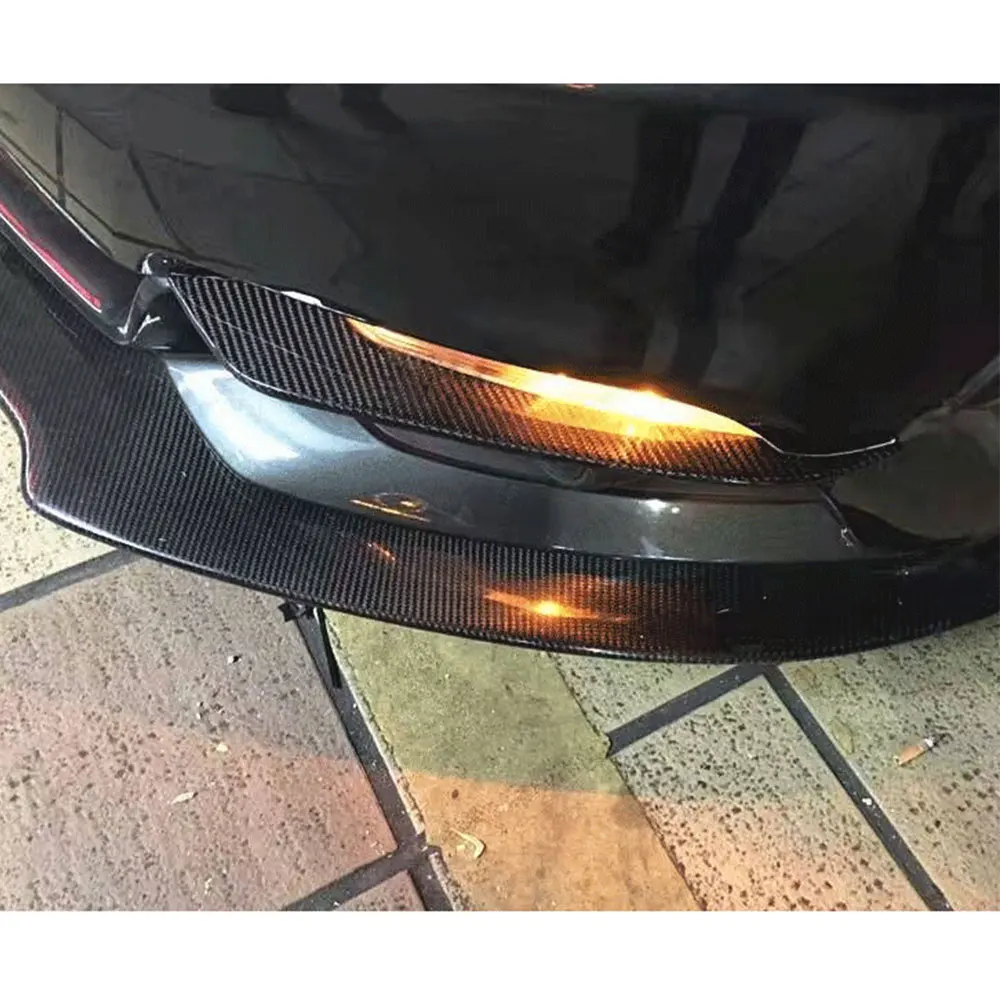 Углеродное волокно переднего бампера фары детали вентилятора для Ford Mustang GT V8 V6 GT350R купе
