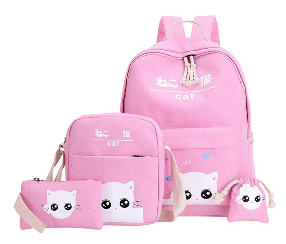 Сумка ранцы 4 комплекта/шт школьный ортопедический ранец рюкзаки для детей школьная сумка для девочек mochilas infantis
