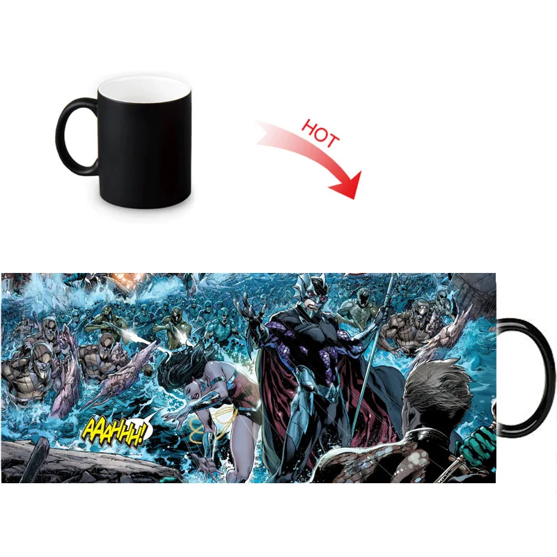 Aquaman печатные цветные кружки для смены дома фарфоровая чашка чая молока