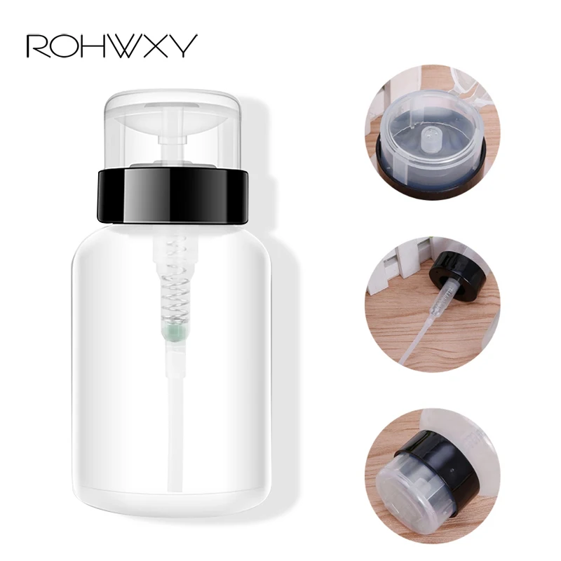 ROHWXY 200 мл пустой пластиковая накладка для лакирования ногтей Remover Алкоголь